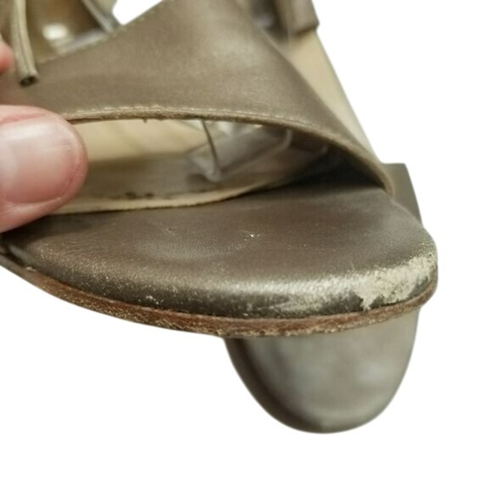Eileen Fisher Bronze Metallic Leather Lace Up Gladiator Sandals Size 8‎ - Picture 5 of 15